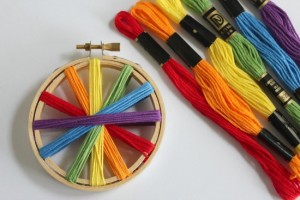 Rainbow-Thread-Embroidery-Hoop-Craft