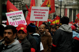 tamil-march-and-rally-sri-lanka-war-activists-with-banners-london-11-04-2009